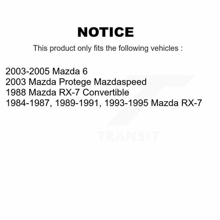 Positive Plus Rear Semi-Metallic Disc Brake Pads For Mazda 6 RX-7 Protege PPF-D482